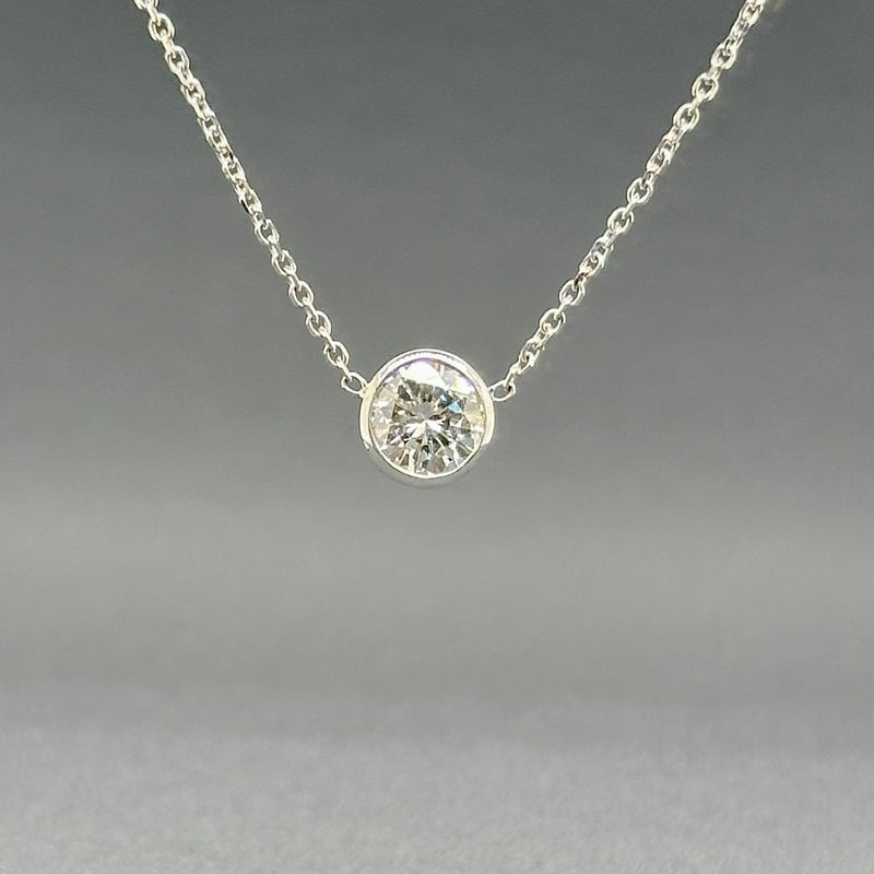 Solitaire Diamond and 18k White Gold Necklace, Bezel Set Diamond Necklace, Bezel  Diamond Pendant, Bride Necklace - Etsy | Pendentif en diamant, Idées de  bijoux, Pendentif