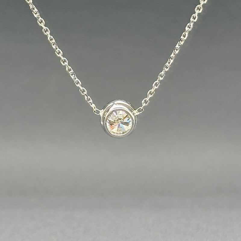 Estate 14K W Gold 0.80ct G/VS1 Diamond Necklace - Walter Bauman Jewelers