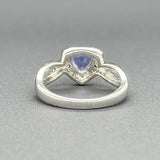 Estate 14K W Gold 0.81ct Tanzanite & 0.07cttw G-H/SI2-I1 Diamond Ring - Walter Bauman Jewelers