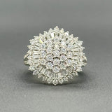 Estate 14K W Gold 0.83ctw H/VS2-SI2 Diamond Hexagon Ring - Walter Bauman Jewelers