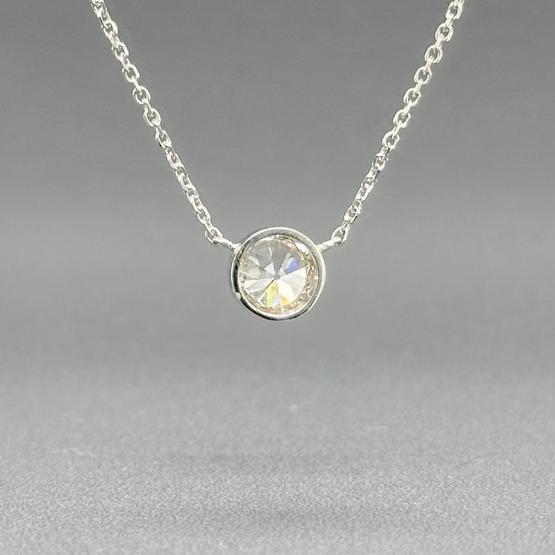 Estate 14K W Gold 0.85ct I/VS1 OEC Diamond Pendant - Walter Bauman Jewelers