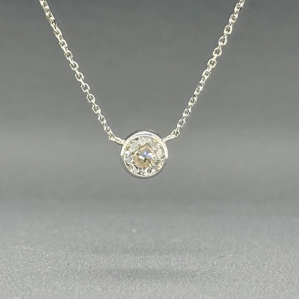 Estate 14K W Gold 0.85ct I/VS1 OEC Diamond Pendant - Walter Bauman Jewelers
