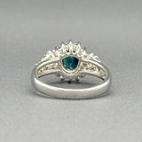 Estate 14K W Gold 0.90ct Sapphire & 0.13cttw G-H/VS2 Diamond Ring - Walter Bauman Jewelers