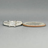 Estate 14K W Gold 0.98cttw H/SI2 Diamond Engagement Ring - Walter Bauman Jewelers