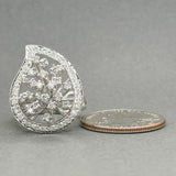 Estate 14K W Gold 1.02cttw G-H/SI1-2 Diamond Paisley Cocktail Ring - Walter Bauman Jewelers