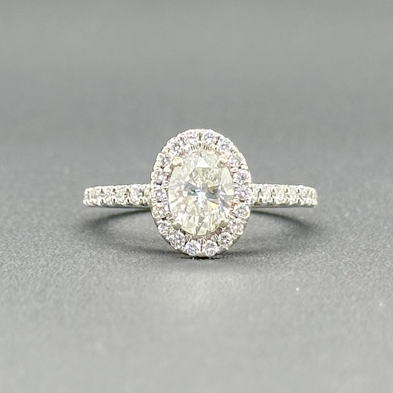 Estate 14K W Gold 1.05cttw G-H/VS1-SI2 Diamond Eng. Ring GIA #2236826066 - Walter Bauman Jewelers