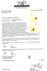Estate 14K W Gold 1.08cttw Ruby & 0.06cttw G-H/SI2 Diamond Flower Pendant - Walter Bauman Jewelers