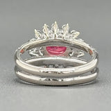 Estate 14K W Gold 1.12ct Ruby & 0.65cttw H-I/SI2-I1 Diamond Cocktail Ring - Walter Bauman Jewelers