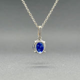 Estate 14K W Gold 1.13ct Sapphire Pendant - Walter Bauman Jewelers