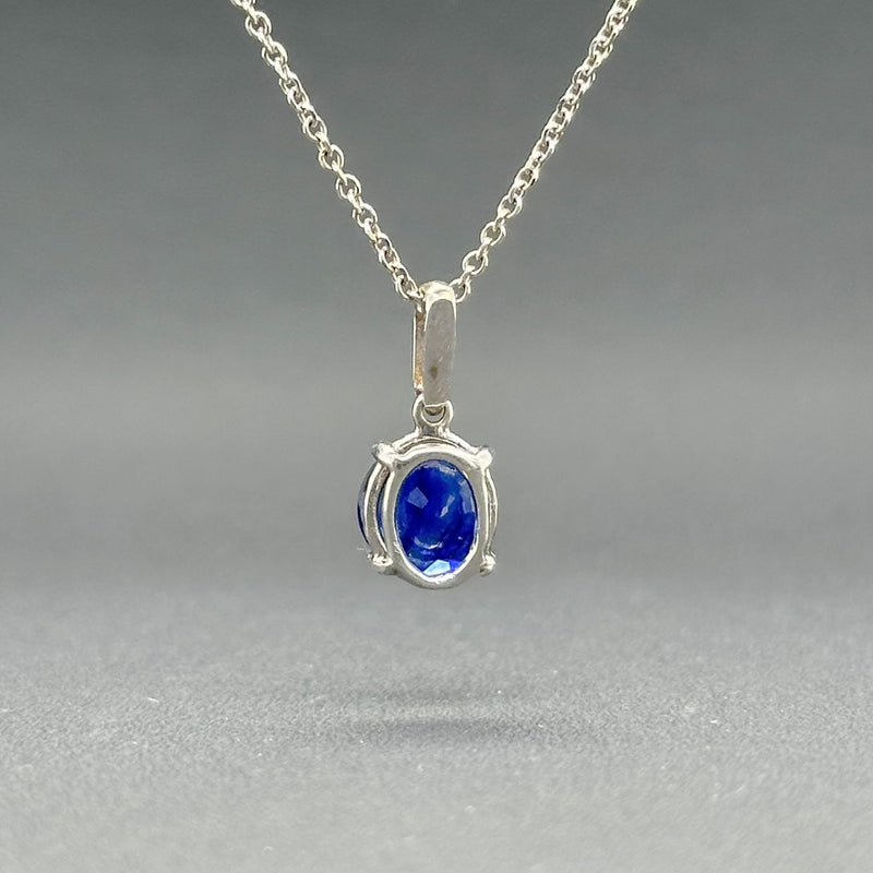 Estate 14K W Gold 1.13ct Sapphire Pendant - Walter Bauman Jewelers