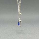 Estate 14K W Gold 1.13ct Sapphire Pendant - Walter Bauman Jewelers