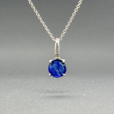 Estate 14K W Gold 1.13ct Sapphire Pendant - Walter Bauman Jewelers