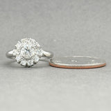 Estate 14K W Gold 1.21ctw I/SI2 Diamond Halo Eng. Ring - Walter Bauman Jewelers