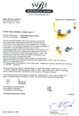 Estate 14K W Gold 1.38ctw Topaz & 0.09ctw G/VS2-SI1 Diamond Stud Earrings - Walter Bauman Jewelers