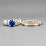 Estate 14K W Gold 1.39ct Sapphire & 0.33cttw G-H/SI2 Diamond Ring - Walter Bauman Jewelers