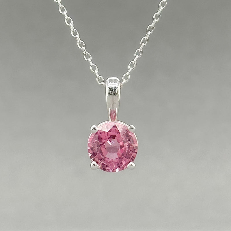 Estate 14K W Gold 1.46ct Pink Sapphire Pendant - Walter Bauman Jewelers