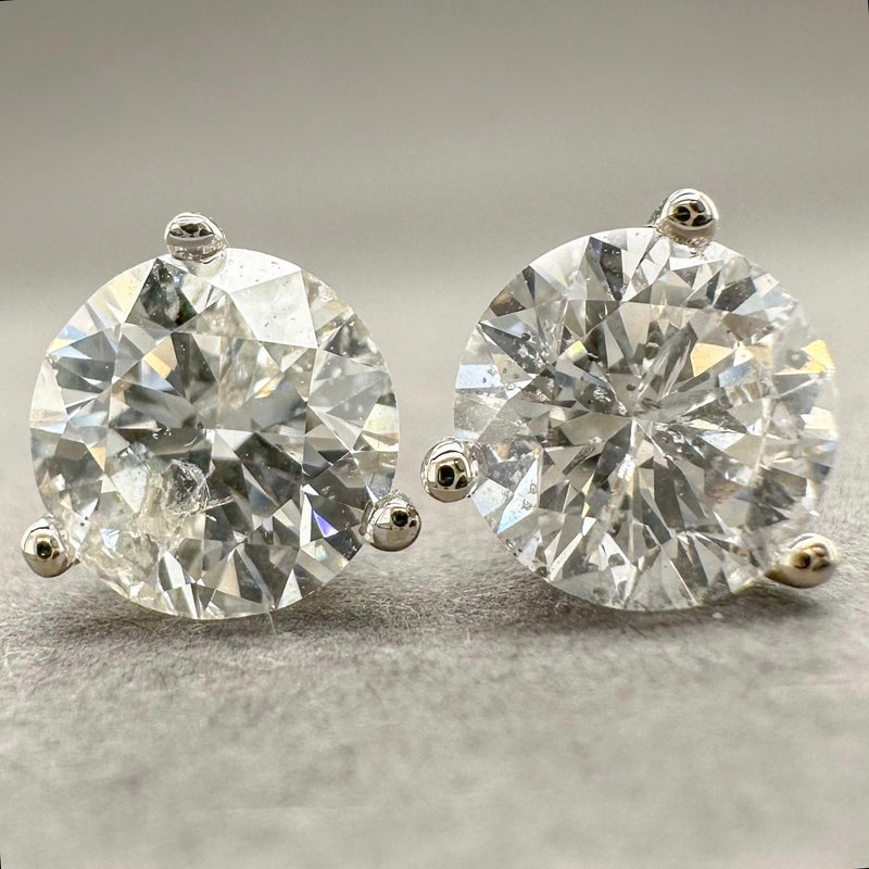 Estate 14K W Gold 1.46cttw G-H/I1 Diamond Stud Earrings - Walter Bauman Jewelers