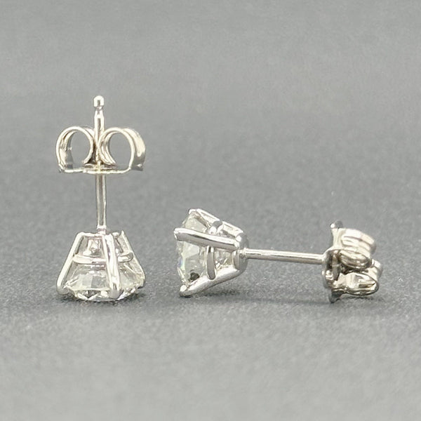 Estate 14K W Gold 1.55cttw H/SI2 OEC Diamond Stud Earrings - Walter Bauman Jewelers