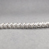 Estate 14K W Gold 1.5cttw H-I/SI2 Diamond SOS Tennis Bracelet - Walter Bauman Jewelers