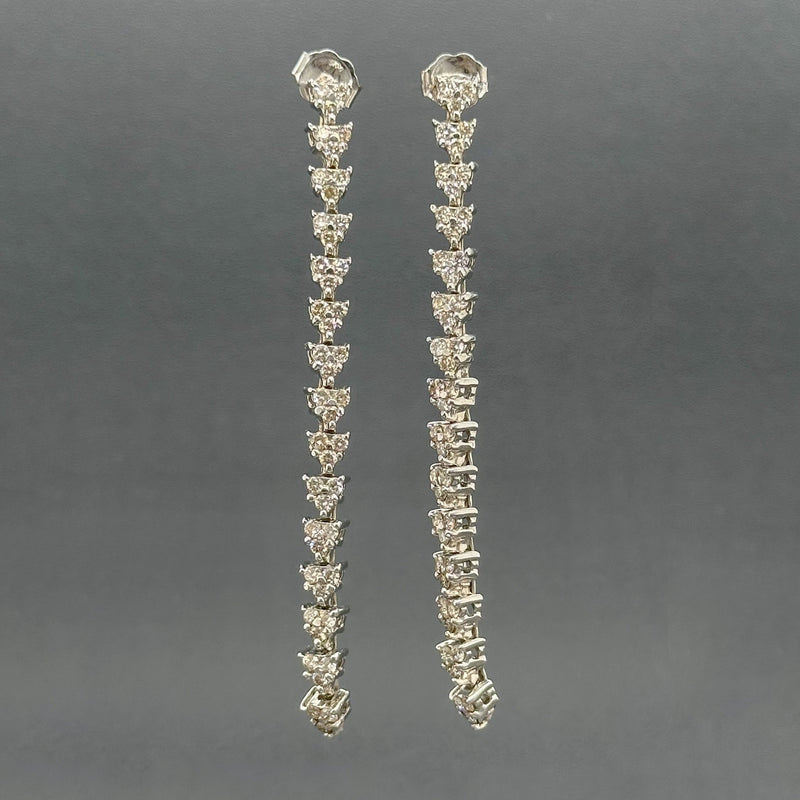 Estate 14K W Gold 1.63cttw Fancy Light Brown/SI2-I1 Diamond Dangle Earrings - Walter Bauman Jewelers