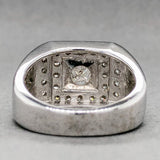 Estate 14K W Gold 1.6cttw G-I/SI-2 Men's Diamond Signet Ring - Walter Bauman Jewelers