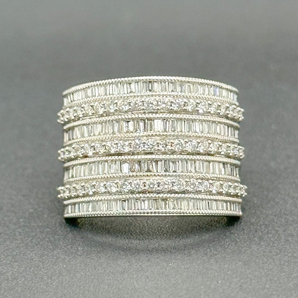 Estate 14K W Gold 1.75cttw G-H/VS2-SI1 Diamond Wide Ring - Walter Bauman Jewelers