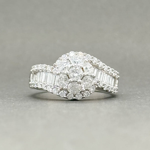 Estate 14K W Gold 1.92ctw G-I/SI1-I1 Diamond Cluster Engagement Ring - Walter Bauman Jewelers