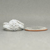 Estate 14K W Gold 1.92ctw G-I/SI1-I1 Diamond Cluster Engagement Ring - Walter Bauman Jewelers