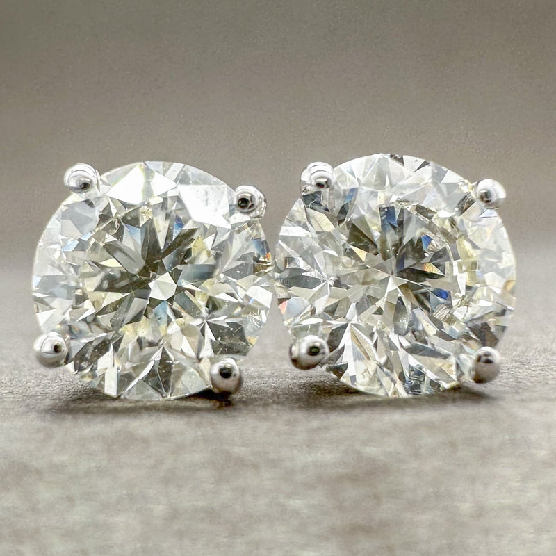 Estate 14K W Gold 2.00cttw I-J/SI2 Diamond Stud Earrings - Walter Bauman Jewelers