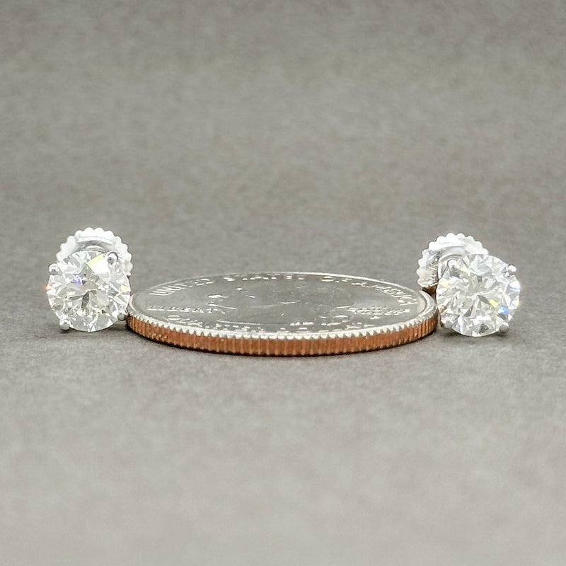 Estate 14K W Gold 2.00cttw I-J/SI2 Diamond Stud Earrings - Walter Bauman Jewelers