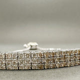 Estate 14K W Gold 3.01ctw Fancy Brown, Yellow H-I/SI1-2 Diamond Bolo Bracelet - Walter Bauman Jewelers