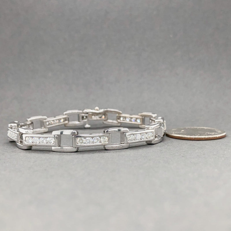 Estate 14K W Gold 3.2cttw G-H/SI1-2 Diamond Bracelet - Walter Bauman Jewelers