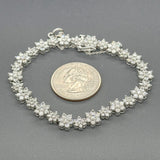 Estate 14K W Gold 4.41cttw H-I/SI1-2 Diamond Floral Bracelet - Walter Bauman Jewelers