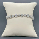 Estate 14K W Gold 4.41cttw H-I/SI1-2 Diamond Floral Bracelet - Walter Bauman Jewelers