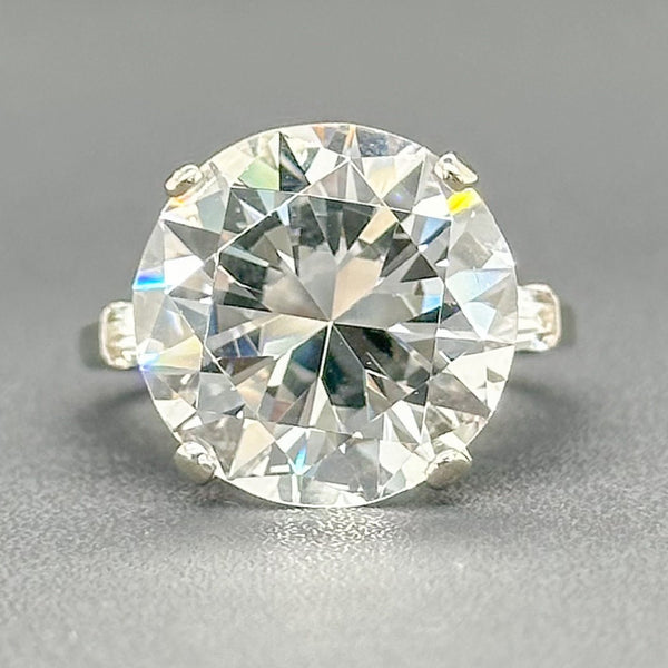 Estate 14K W Gold CZ Engagement Ring - Walter Bauman Jewelers