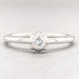 Estate 14K WG 0.15ct I/I1 Diamond Starburst Ring - Walter Bauman Jewelers