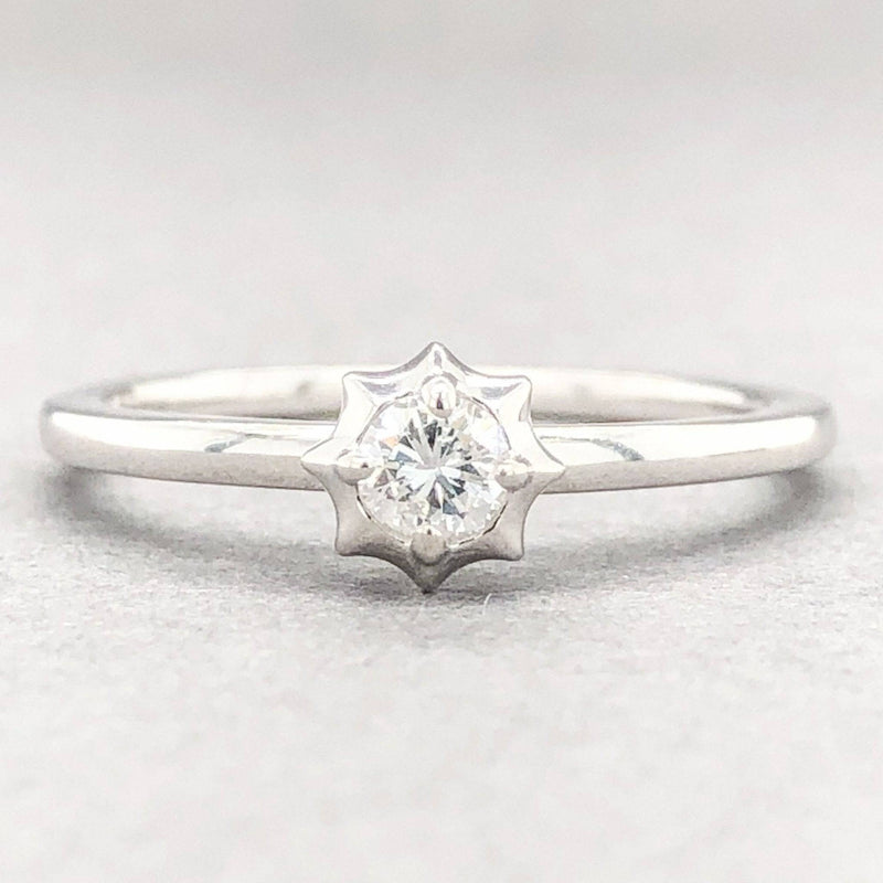 Estate 14K WG 0.15ct I/I1 Diamond Starburst Ring - Walter Bauman Jewelers