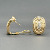 Estate 14K Y Gold 0.09cttw G-H/SI2 Diamond Oval Earrings - Walter Bauman Jewelers
