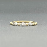 Estate 14K Y Gold 0.09cttw G-H/SI2-I1 Diamond Bead Ring - Walter Bauman Jewelers
