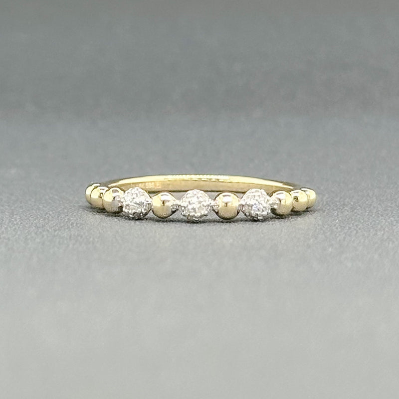 Estate 14K Y Gold 0.09cttw G-H/SI2-I1 Diamond Bead Ring - Walter Bauman Jewelers