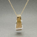 Estate 14K Y Gold 0.12ctw G-H/VS2-SI1 Diamond Buckle Pendant - Walter Bauman Jewelers