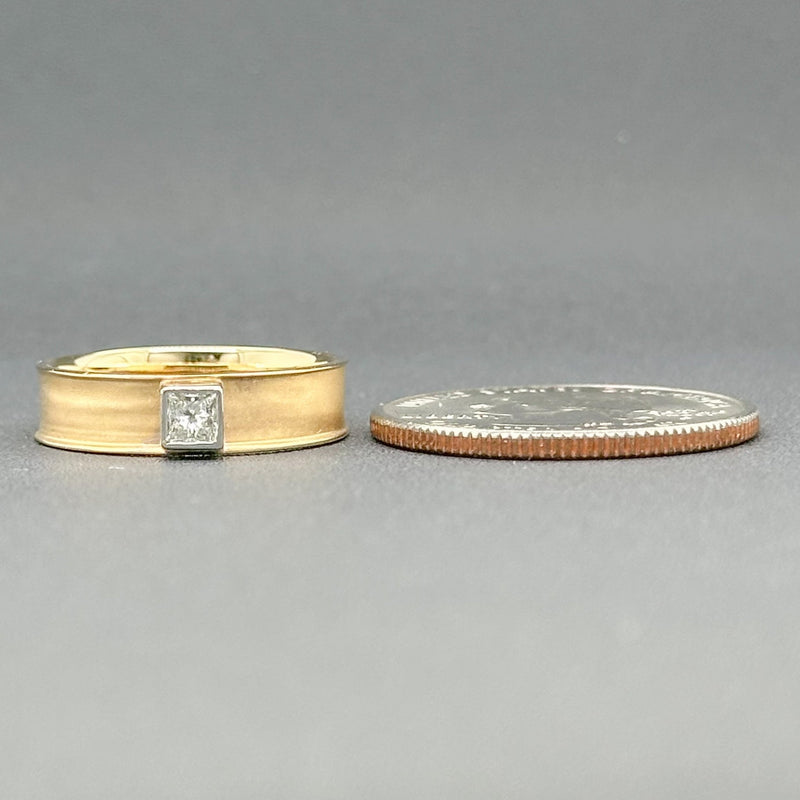 Estate 14K Y Gold 0.15cttw G-H/SI1 Princess Diamond Ring - Walter Bauman Jewelers