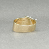 Estate 14K Y Gold 0.15ctw H/SI1 Diamond Buckle Ring - Walter Bauman Jewelers