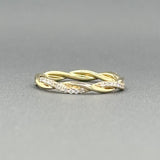Estate 14K Y Gold 0.19cttw G-H/VS2-SI1 Diamond Twist Eternity Ring - Walter Bauman Jewelers