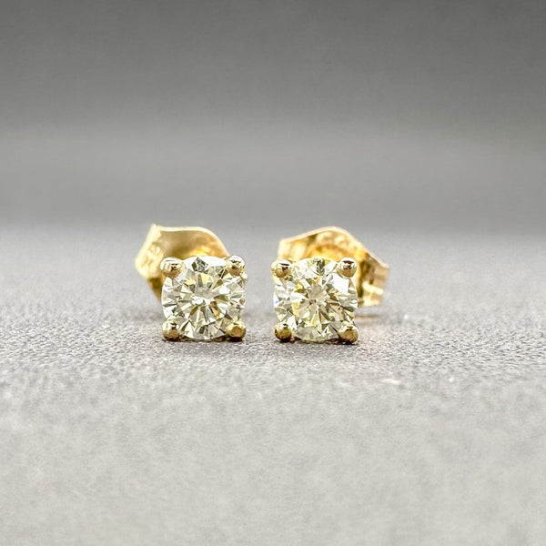 Estate 14K Y Gold 0.24cttw J-K/SI1-2 Diamond Stud Earrings - Walter Bauman Jewelers