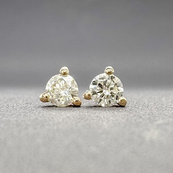 Estate 14K Y Gold 0.24cttw J/SI1-I1 Diamond Stud Earrings - Walter Bauman Jewelers