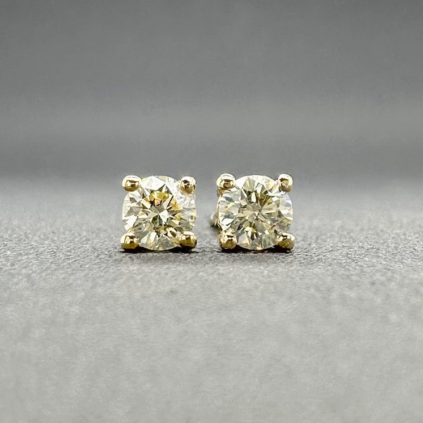 Estate 14K Y Gold 0.24cttw J/VS2-SI1 Diamond Stud Earrings - Walter Bauman Jewelers