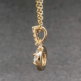 Estate 14K Y Gold 0.25cttw G-I/VS2-SI1 Diamond Halo Pendant - Walter Bauman Jewelers