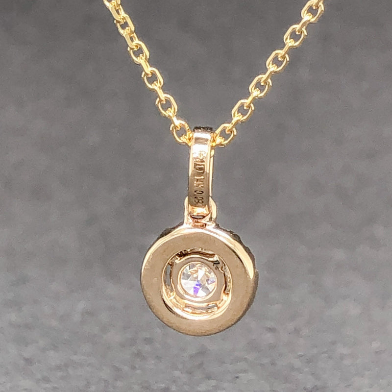 Estate 14K Y Gold 0.25cttw G-I/VS2-SI1 Diamond Halo Pendant - Walter Bauman Jewelers