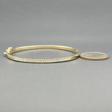 Estate 14K Y Gold 0.25cttw I-J/SI1-2 Diamond Bangle - Walter Bauman Jewelers